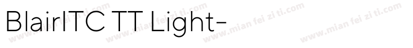 BlairITC TT Light字体转换